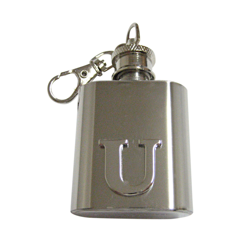Letter U Monogram Keychain Flask - image 1